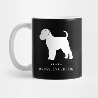 Brussels Griffon Dog White Silhouette Mug